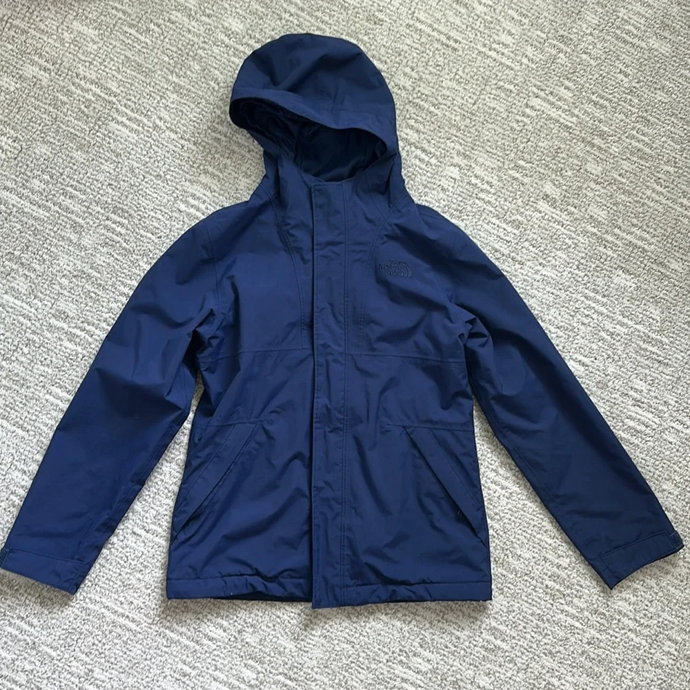 The North Face Blue Nylon Rainjacket Girls M 10 12